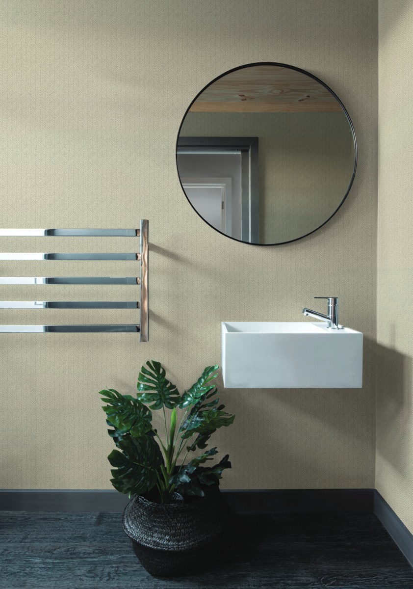 Обои Ronald Redding Handcrafted Naturals Woven Texture HC7582 фото в интерьере